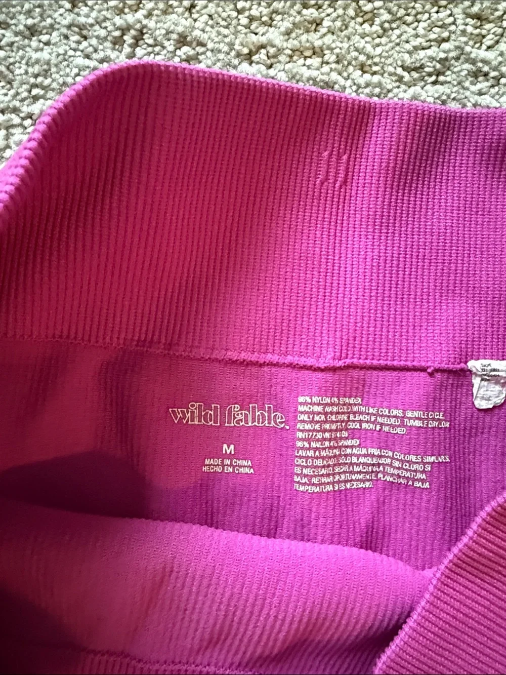 wild fable Hot Pink Ribbed Bike Shorts